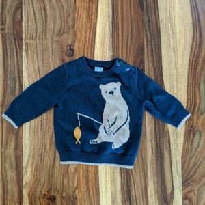 Gap. Sweater - bear fishing. GUC.